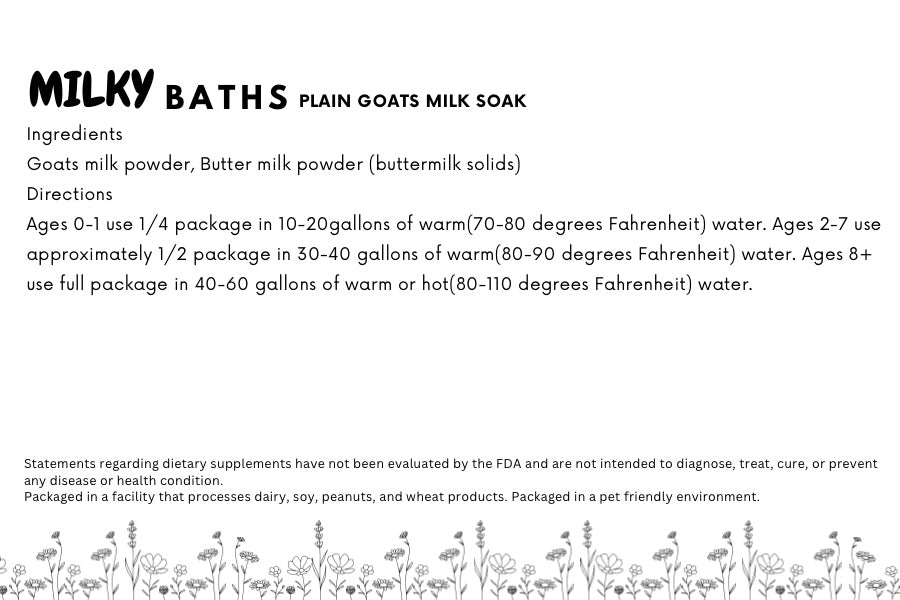 Goats milk soak plain