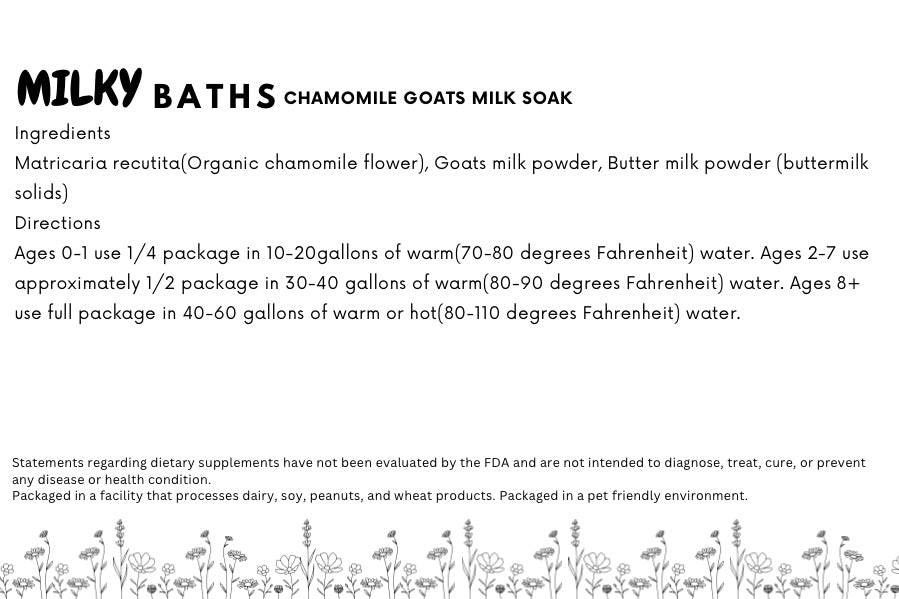 Goats milk soak chamomile