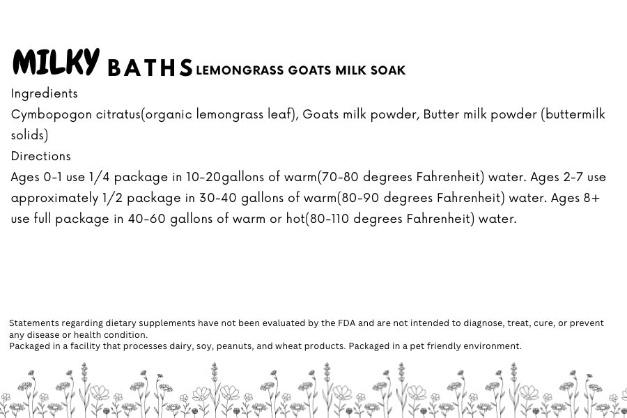 Goats milk soak lemon grass